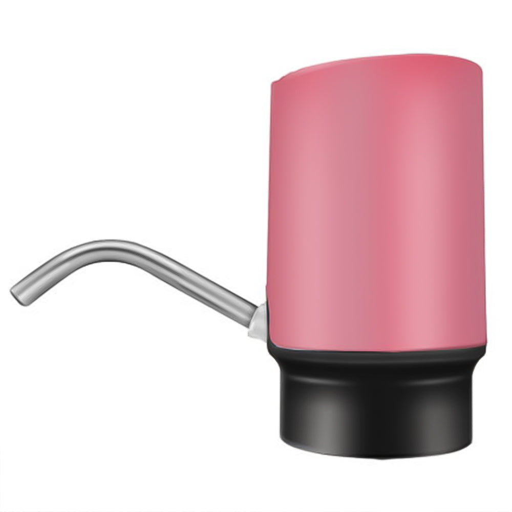 Dispensador color ROSA de bidón de agua, fácil de instalar y recargable